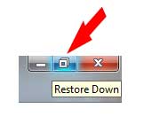Restore Down Button